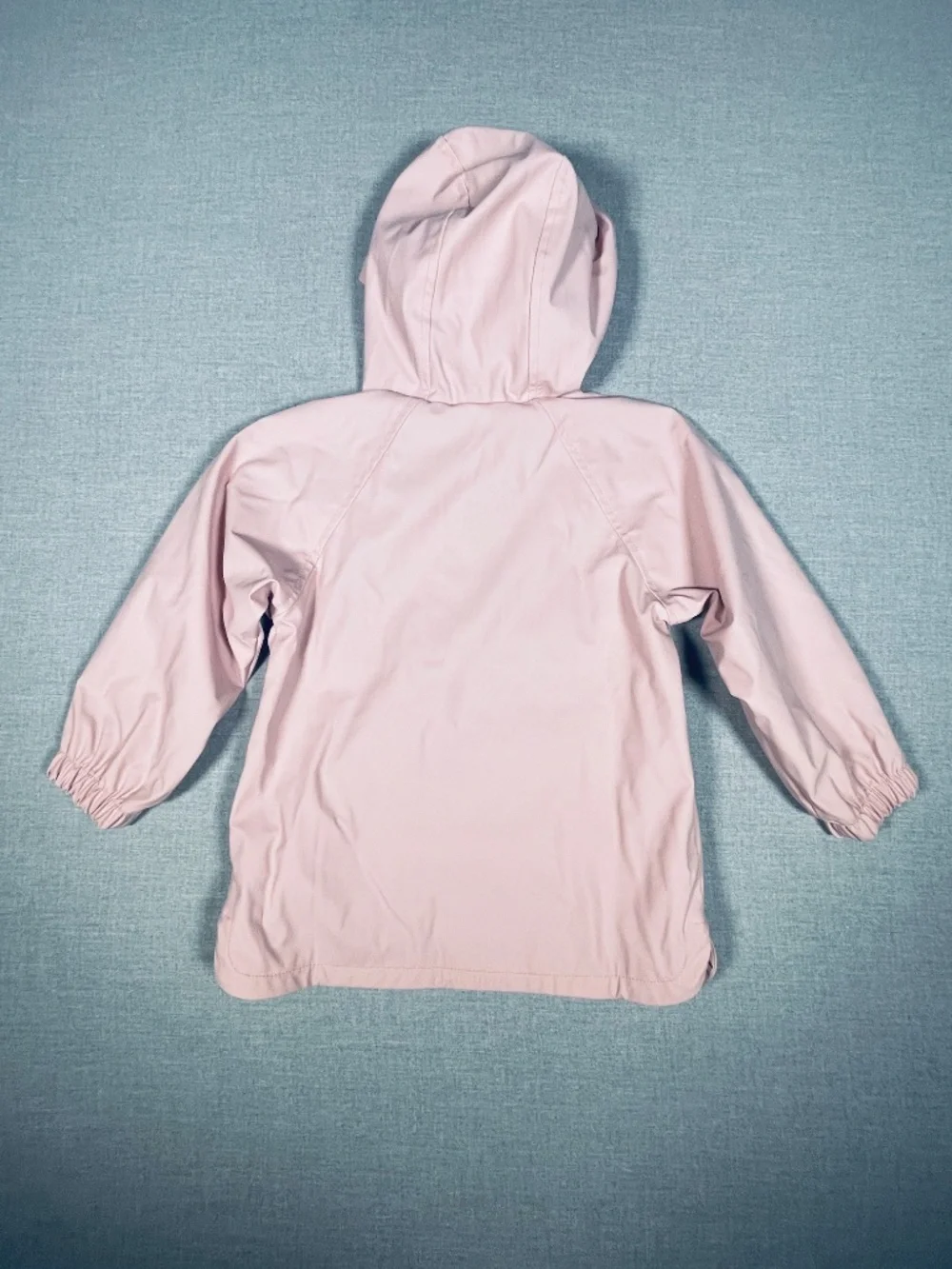 Old Navy Toddler Girls Pink Rain Jacket Terry Lined Hooded Water Resistant 3T